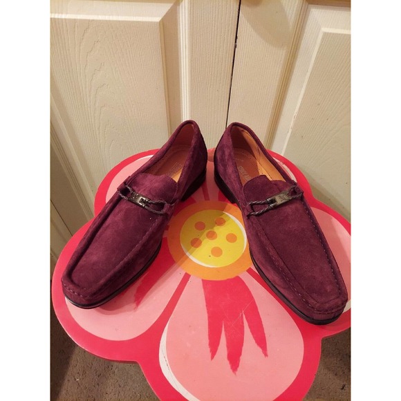 Stacy Adams Men\'s Burgundy Suede Shoes. 10 W. Brand New Without Box. main image 4